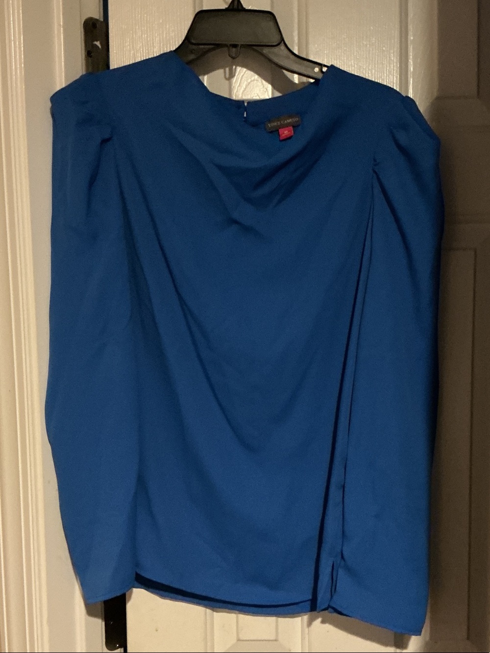 Vince Camuto Cobalt Blue Draped Blouse